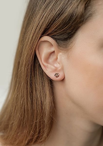 Hey Happiness Paar Ohrstecker Kleeblatt, 18K günstig online kaufen