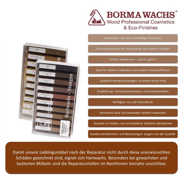BORMA Spachtelmasse Hardwachs Kitt Stange 20g günstig online kaufen