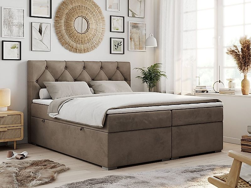 MKS MÖBEL Boxspringbett ALDA (Set, Packung, T30-Schaum, zwei Bettkästen, ge günstig online kaufen