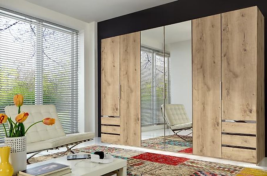 Drehtürenschrank 6trg mit 2 Spiegel LEVEL36 A von WIMEX Braun günstig online kaufen