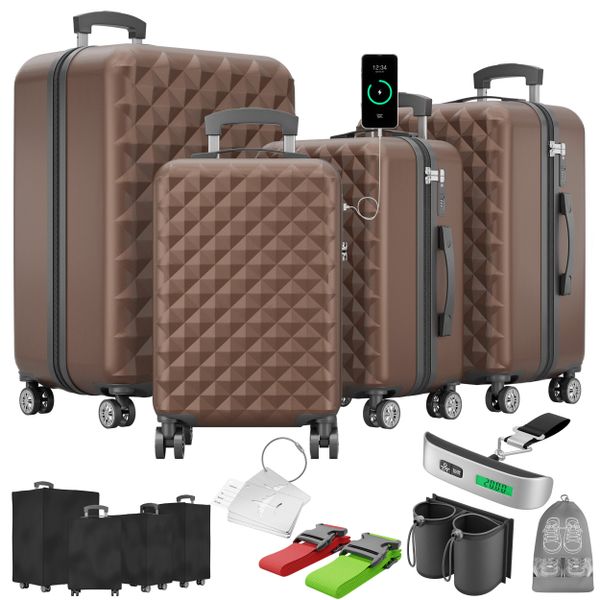 Onbest Kofferset 4er Hartschalen Trolley PREMIUM günstig online kaufen