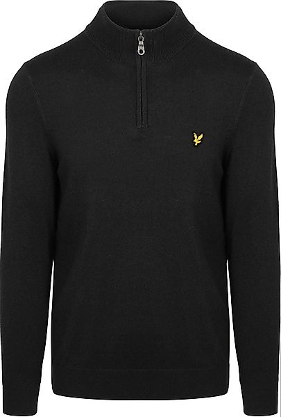 Lyle & Scott Half Zip Pull Merino Wolle Schwarz - Größe XL günstig online kaufen