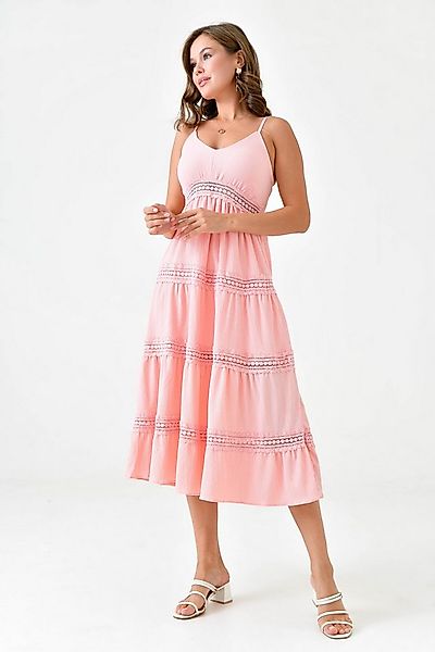 WOMAN VISION Minikleid Midikleid mit V-Ausschnitt und Trägern günstig online kaufen