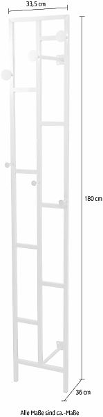 INOSIGN Wandgarderobe aus Metall, Höhe 180 cm, Wandmontage günstig online kaufen