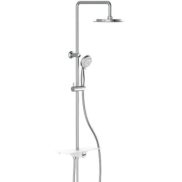 Schütte Überkopf-Brauseset Aquastar Umsteller mittig Chrom-Weiß günstig online kaufen