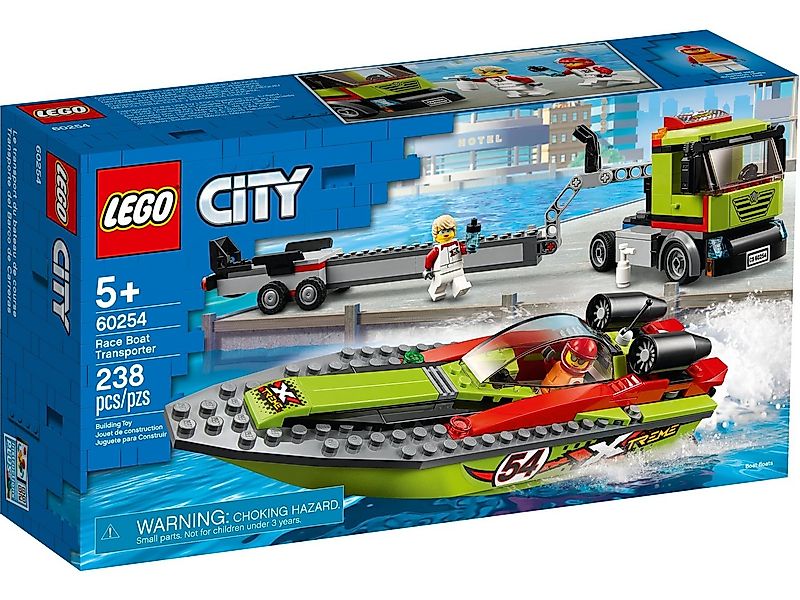 LEGO® LEGO® City 60254 Rennboot-Transporter Konstruktionsspielsteine, (238 günstig online kaufen