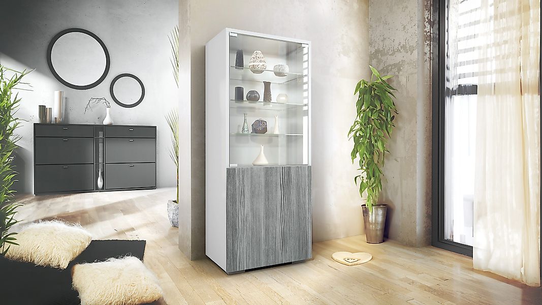 Vladon Standvitrine Granada (Vitrinenschrank, mit Glastür günstig online kaufen