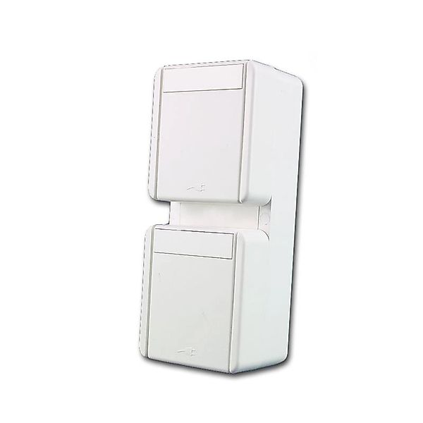 TEM Fontana Doppel Steckdose Vertikal Weiß 250V16A IP44 günstig online kaufen