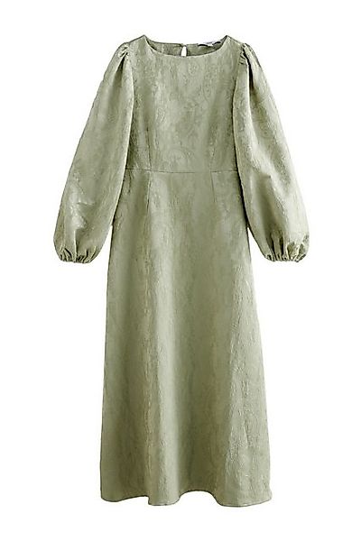 Next Maxikleid Jacquard-Maxikleid mit langen Puffärmeln (1-tlg) günstig online kaufen