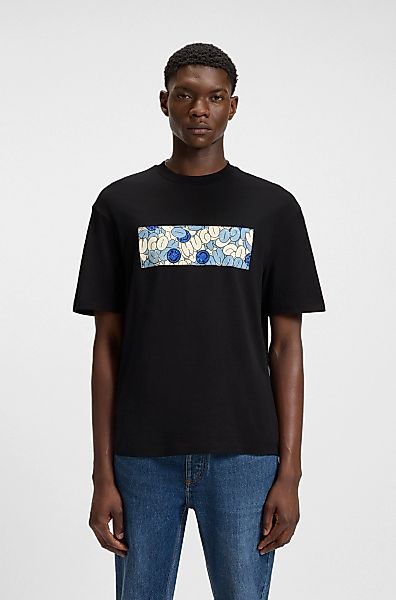 HUGO Blue T-Shirt "Nurix", mit coolem Druck günstig online kaufen