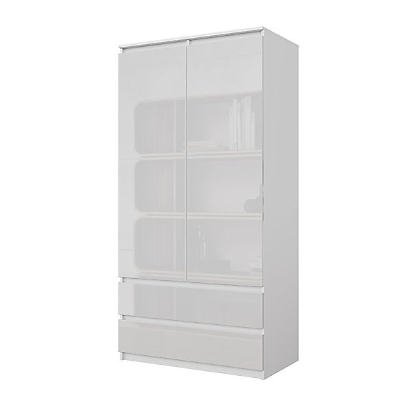 Furnica Kleiderschrank Joelle Weiß Matt, 2 günstig online kaufen