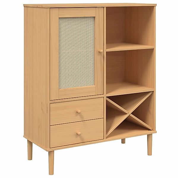 vidaXL Highboard SENJA Rattan-Optik Braun 90x40x112 cm Kiefernholz 358052 günstig online kaufen