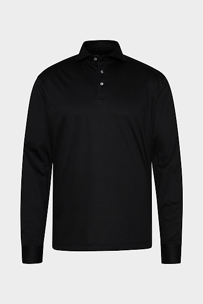 Poloshirt mit Langarm aus Schweizer Baumwolljersey günstig online kaufen