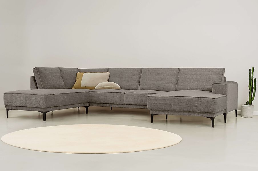 Places of Style Wohnlandschaft »XXL Sofa Oland, Struktur, Flachgewebe, Luxu günstig online kaufen