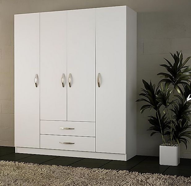 JVmoebel Kleiderschrank Elegante Kleiderschrank Garderobenschrank Holz Weiß günstig online kaufen