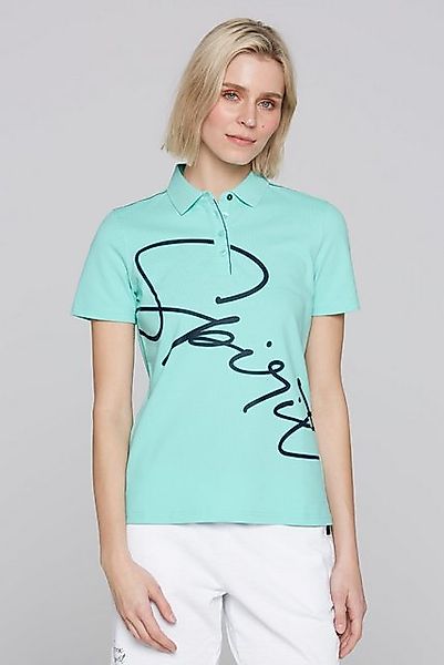 SOCCX Poloshirt SOCCX Pikee-Polo mit Wording Print in Aqua Splash (1-tlg) N günstig online kaufen