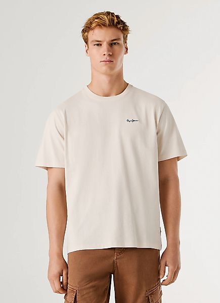 Pepe Jeans T-Shirt "CONTRAST CONNOR" mit Rundhals und gesticktem Logo günstig online kaufen