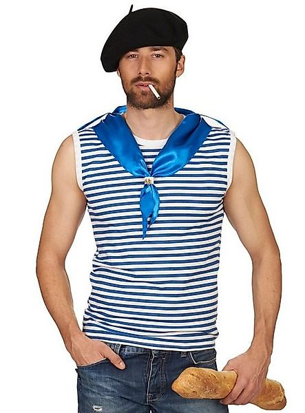 Metamorph T-Shirt Ärmelloses Ringelshirt mit Tuch Blau-weiße Ringelware für günstig online kaufen