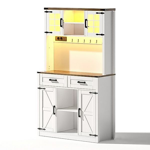 Gotagee Barschrank Kaffeebar Anrichte Sideboard Weinschrank Kommode LED Buf günstig online kaufen