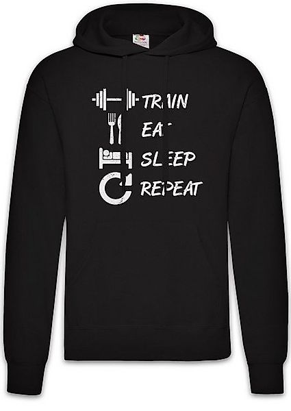 Urban Backwoods Hoodie Train Eat Sleep Repeat Herren Hoodie Fitness Trainin günstig online kaufen