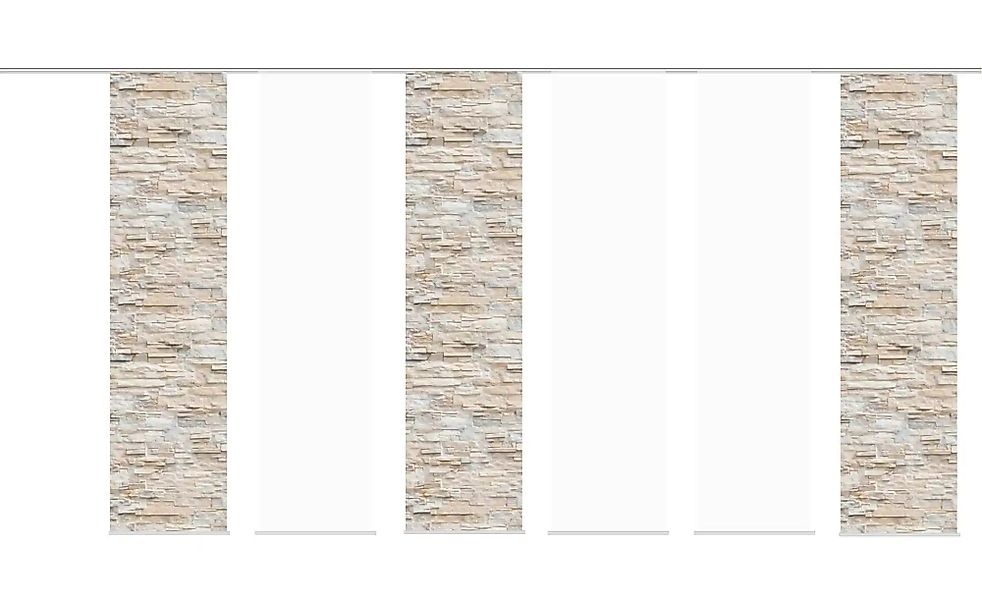 HOME WOHNIDEEN Schiebegardine »WALLIS«, (6 St.), HxB: 245x60, inkl. Befesti günstig online kaufen