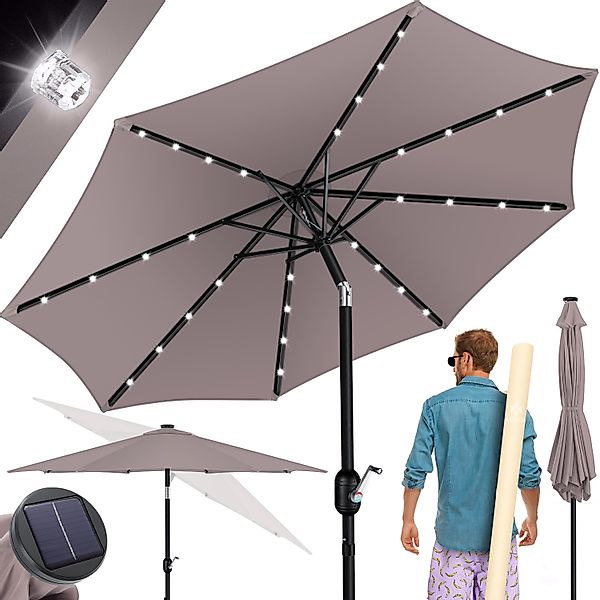 KESSER Sonnenschirm, Sonnenschirm Balkonschirm LED Solar günstig online kaufen
