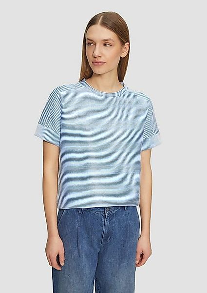 s.Oliver Shirttop T-Shirt mit Strukturstreifen im Relaxed Fit Insert günstig online kaufen