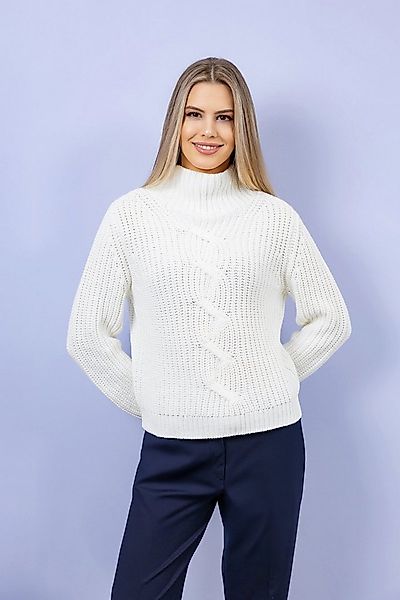 Cassis Strickpullover Cassis Strickpullover mit Stehkragen - WHITE günstig online kaufen