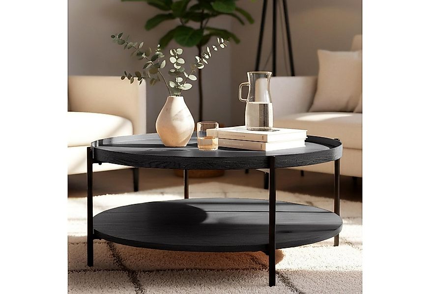 CLP Couchtisch Corbitan, Holztisch, pulverbeschichtetes Metall günstig online kaufen