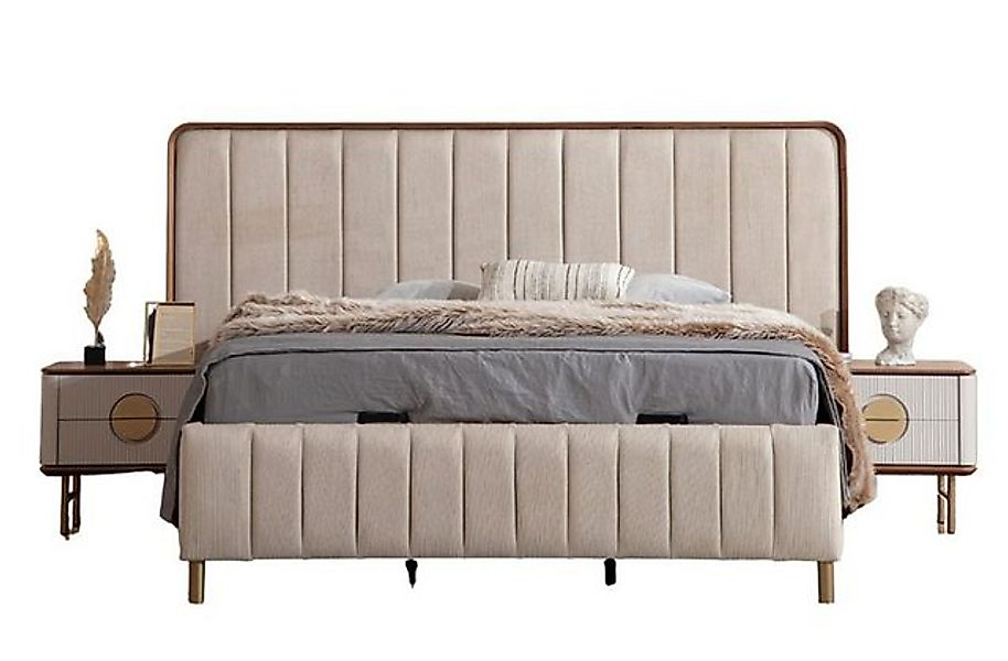 Xlmoebel Bett Bequemes Schlafzimmer-Set mit stilvollem Bett und 2 Nachttisc günstig online kaufen