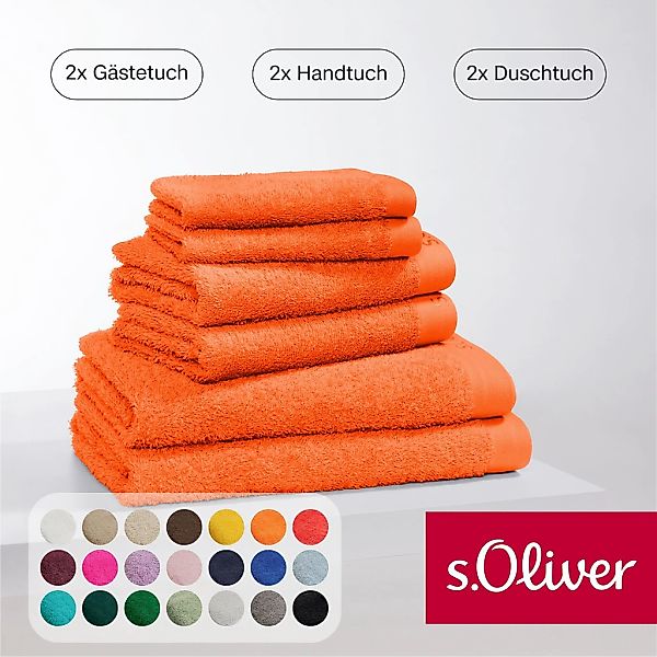 s.Oliver Handtuch Set "s.Oliver, Premium Qualität, 600 gr/m²" Set 6 Stk. Wa günstig online kaufen