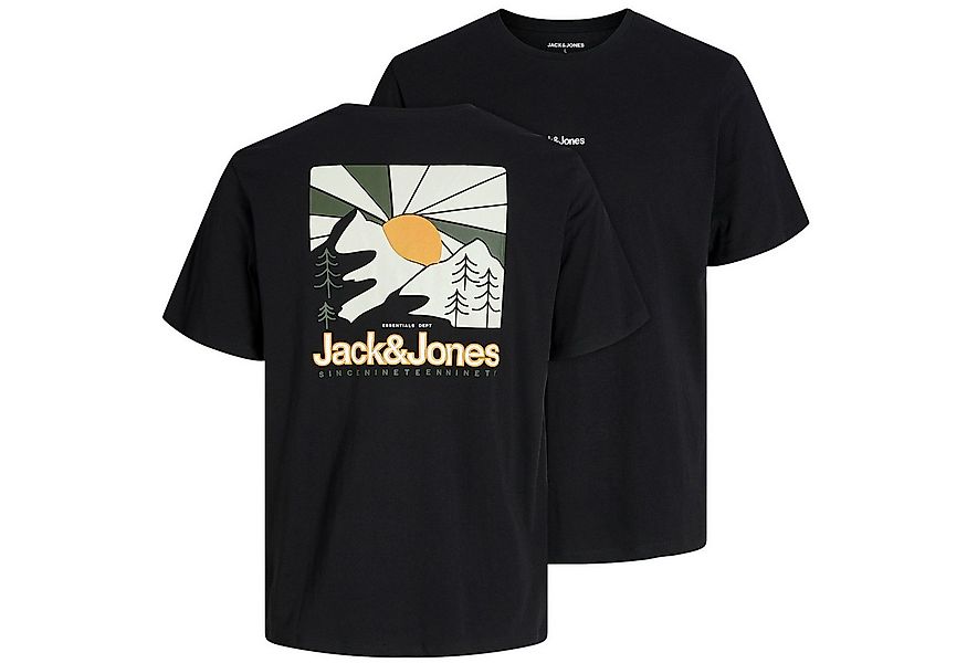 Jack & Jones Rundhalsshirt Jack&Jones T-Shirt schwarz XXL JJMINE Rückenprin günstig online kaufen