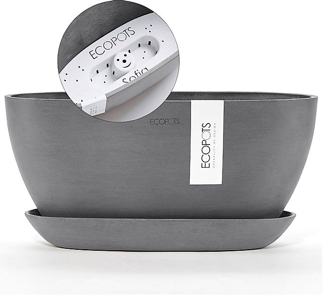 ECOPOTS Blumentopf Sofia (Set), mit passendem Untersetzer günstig online kaufen
