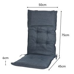 SLaaviinoo Hochlehnerauflage Gartenstuhlauflagen Hochlehner (120x50x6cm) Si günstig online kaufen