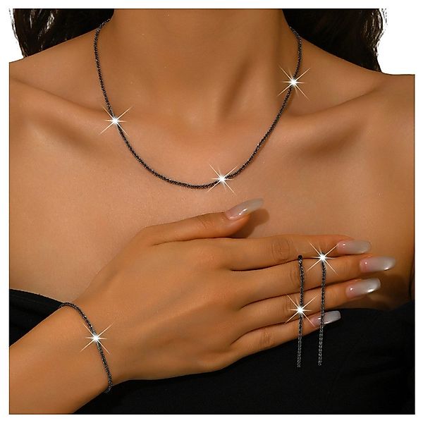 Coonoor Schmuckset Damenschmuck-Set, 3-teilig mit Ohrringen, günstig online kaufen