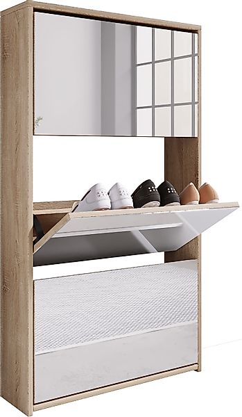 VCM Schuhschrank Holz Schuhschrank Schuhkipper Spiegel günstig online kaufen