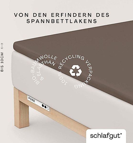 Schlafgut Spannbettlaken »PURE TOPPER in Gr. 90x200, 140x200 oder 180x200 c günstig online kaufen