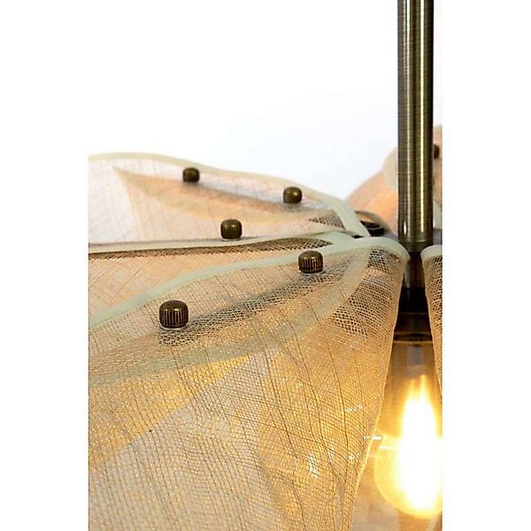 Hängeleuchte Styrka, Ø 75 cm, messing/beige, Bananenfaser günstig online kaufen