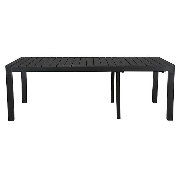 ebuy24 Grup Gartentisch mit 2 Zusatzplatten 223-343 cm Schwarz Schwarz günstig online kaufen