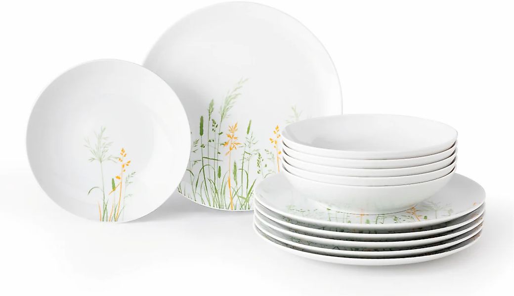 Seltmann Weiden Tafelservice "Geschirr-Set, 12 Teile, Liberty Meadow Grasse günstig online kaufen