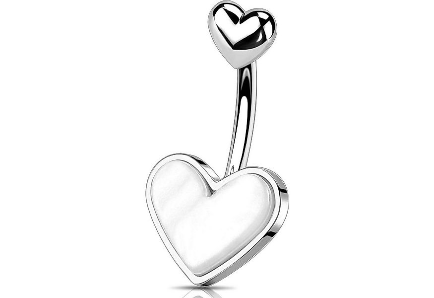 LuxusKollektion Bauchnabelpiercing Bauchnabelpiercing 14G 10mm Herz Ring Op günstig online kaufen