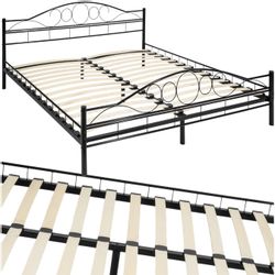 tectake Bettgestell Metallbett, robustes Stahlgestell günstig online kaufen