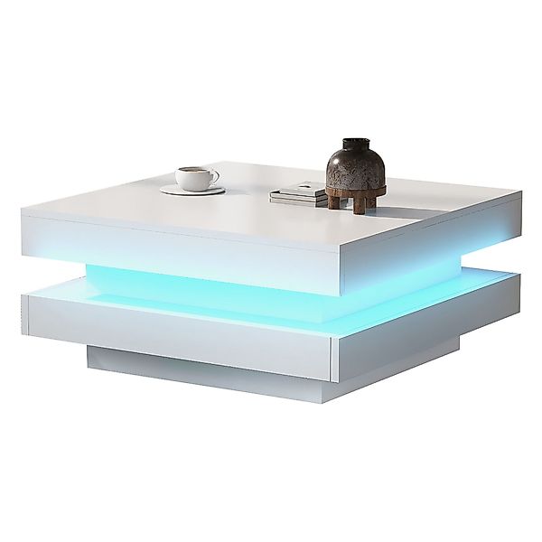 Merax Couchtisch mit LED-Beleuchtung inkl. Fernbedienung, günstig online kaufen