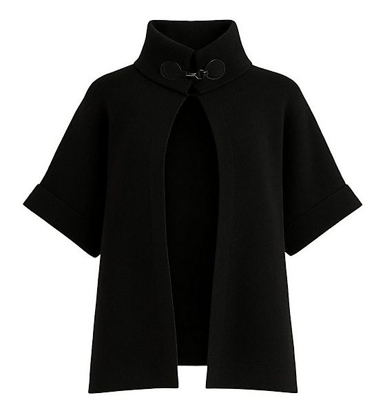 Mississhop Strickponcho Damen Strickponcho mit Stehkragen und Verschluss M. günstig online kaufen