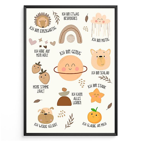 Tigerlino Poster Affirmationsposter Geschenk zum Schulanfang günstig online kaufen