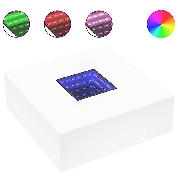 vidaXL Couchtisch mit Infinity-LED Weiß 100x100x40 cm 3284042 günstig online kaufen