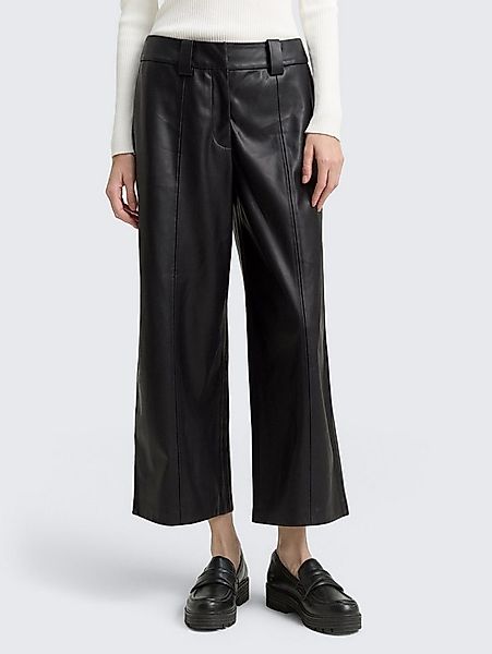 TOM TAILOR 7/8-Hose Hosen & Chino Culotte Hose in Lederoptik günstig online kaufen