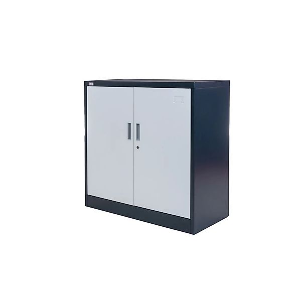 Jet-Line Stahlschrank Kiew in Anthrazit-Weiß 90 x 40 x 90 cm mit Abschließb günstig online kaufen