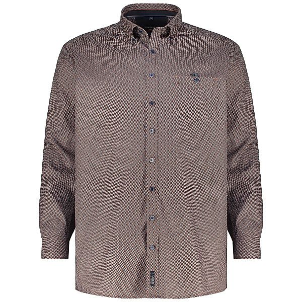 CASA MODA Freizeithemd mit Allover-Muster Farbe braun Größe: XXL günstig online kaufen