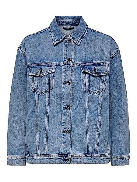 ONLY Oversize- Jeansjacke Damen Blau günstig online kaufen
